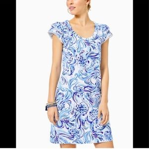 Lilly Pulitzer Bridgette Dress in Resort White Don’t be Jelly mini dress size M